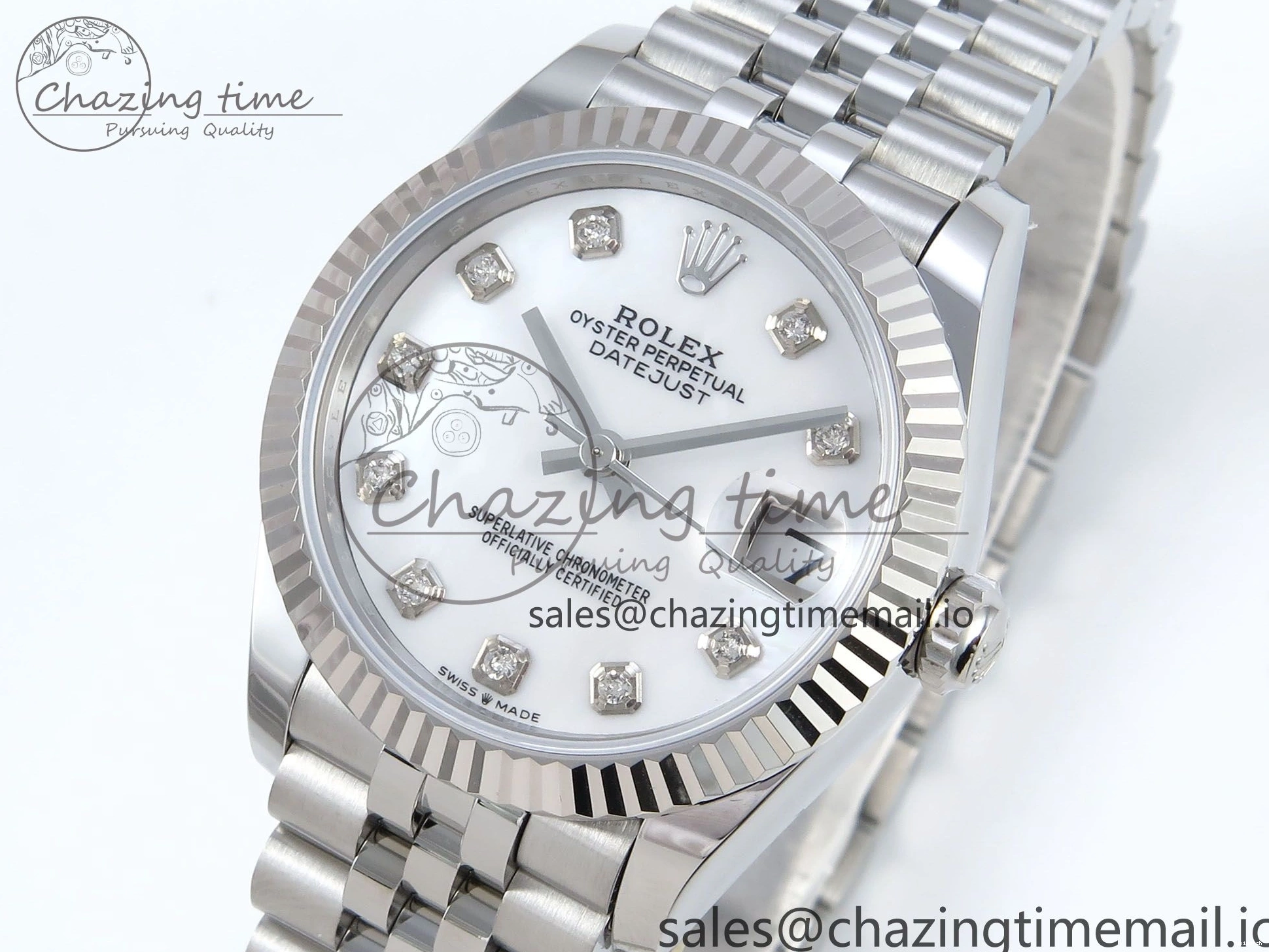 MOP 1:1 Diamonds 2688 904L SS ETA 278274 DateJust Edition Jubilee ARF Steel Dial Best on 31 Bracelet White 0413